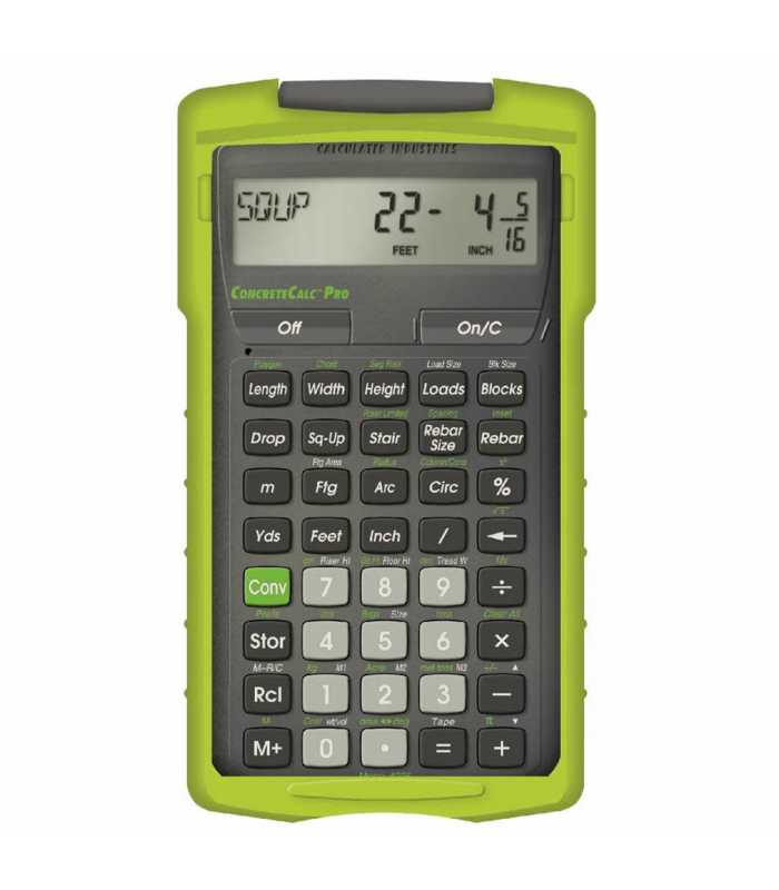 Calculated Industries ConcreteCalc Pro [4225] Advanced Yard, Feet-Inch-Fraction Concrete Construction-Math Calculator